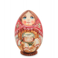 Матрешка-Яйцо Мария с пасхой 12 см 3 места Матрешка-Яйцо Мария с пасхой 12 см 3 места