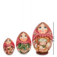 Матрешка-Яйцо Мария с пасхой 12 см 3 места Матрешка-Яйцо Мария с пасхой 12 см 3 места